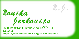 monika jerkovits business card